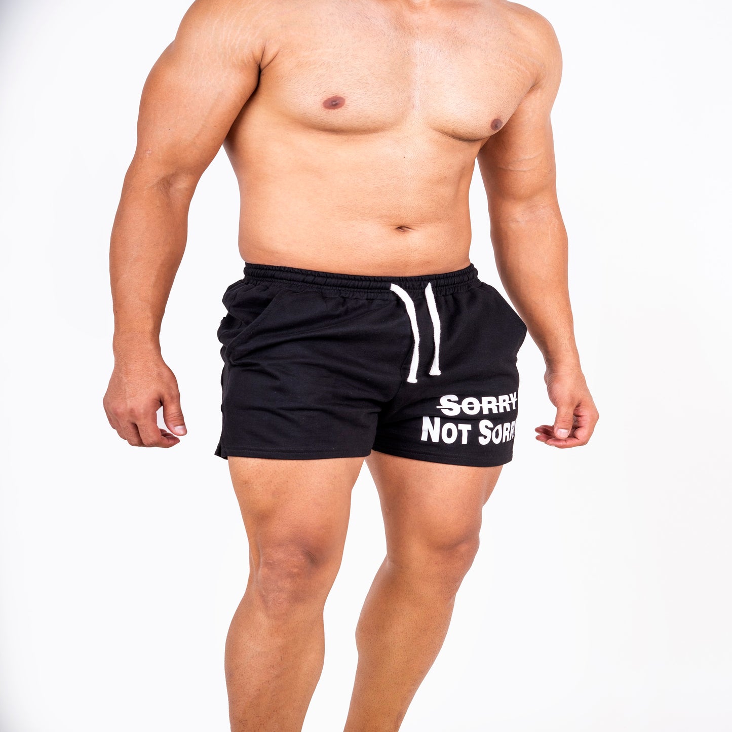 Sorry Not Sorry Gym Shorts – Bold, Comfy, Unstoppable